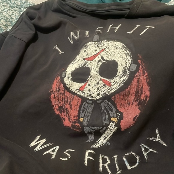 Men's 'I Wish It Was Friday' Jason Horror T-Shirt - Black, XX-Large | Halloween, Horror Movie Tee